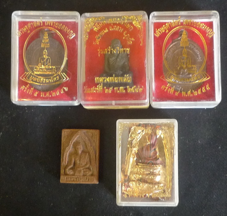 Set of 5 Buddhist amulets