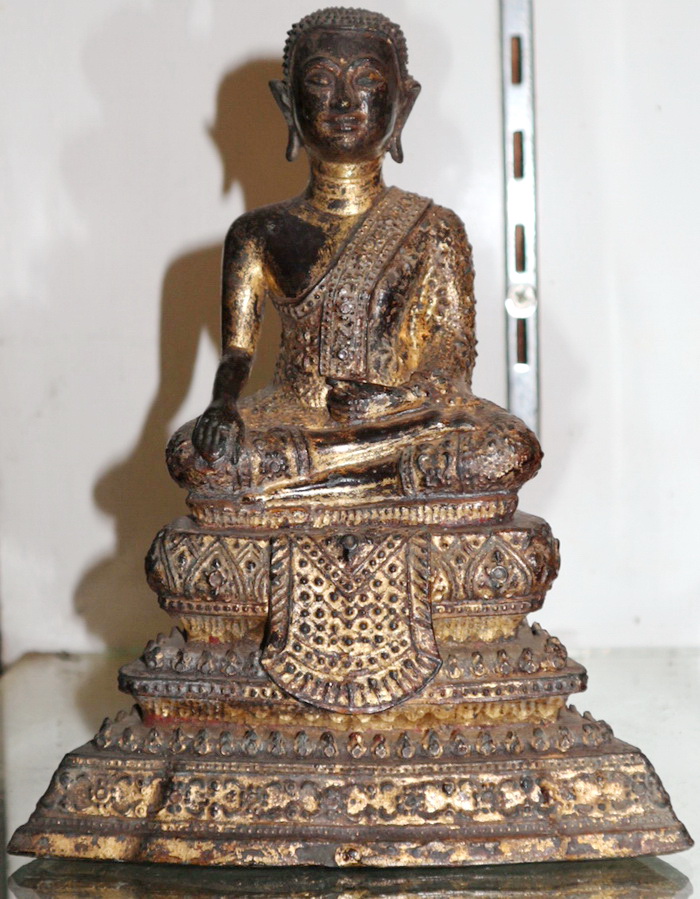 Buddha as a monk on base