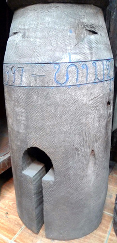 Giant wooden temple bell