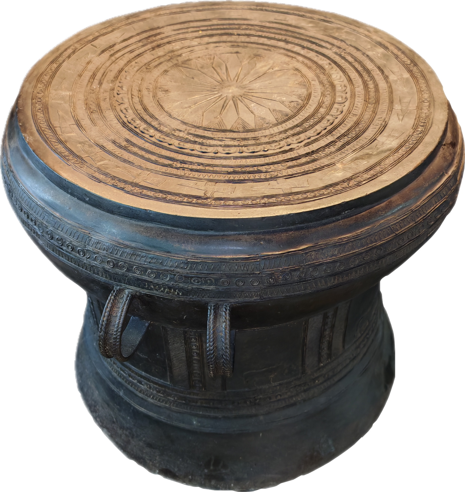 Rain drum, rounded shape